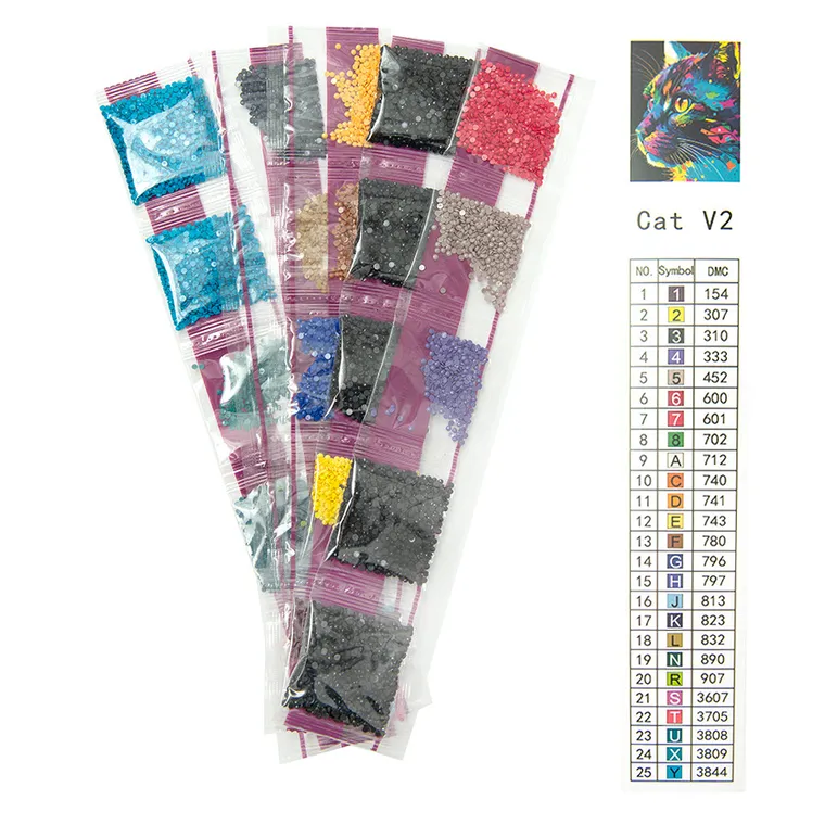 Pisica, mozaic de diamante, set creativ