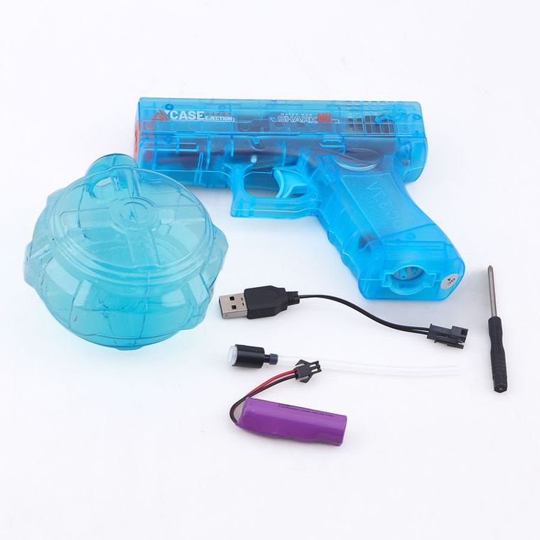 Pistol de apa cu lumini, electric, albastru