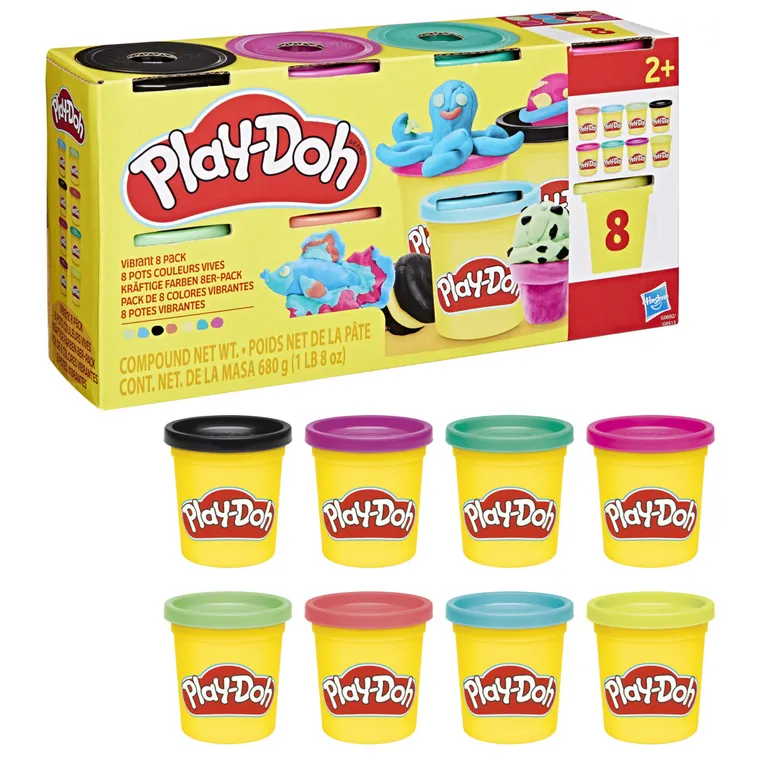 Play-Doh, Culori vii, 8 tuburi, set creativ