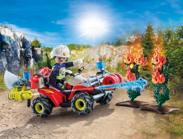 Playmobil, Action Heroes, Echipaj de pompieri in actiune, 71825