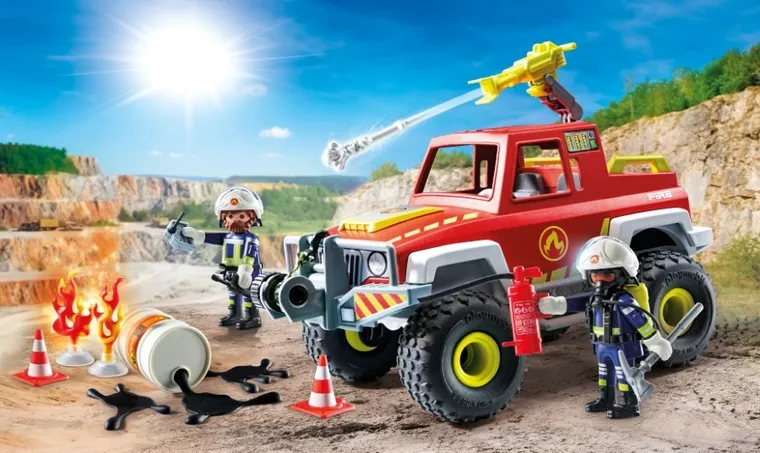 Playmobil, Action Heroes, Vehicul de pompieri, 71824