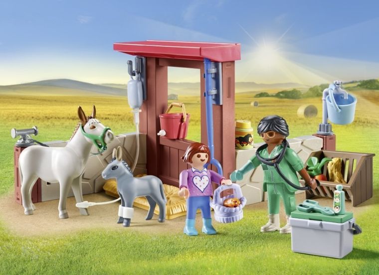 Playmobil, Country, Veterinarul cu magarusii, 71471