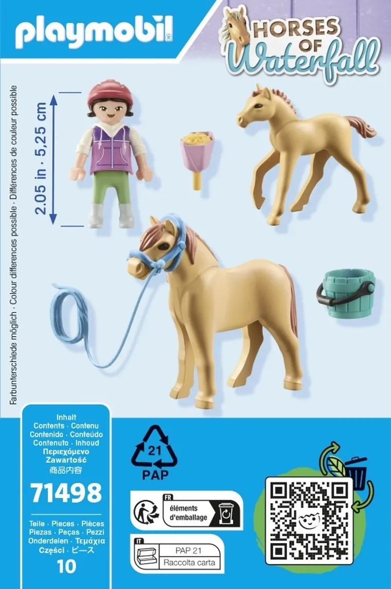Playmobil, Horses of Waterfall, Copil cu ponei si manz, 71498