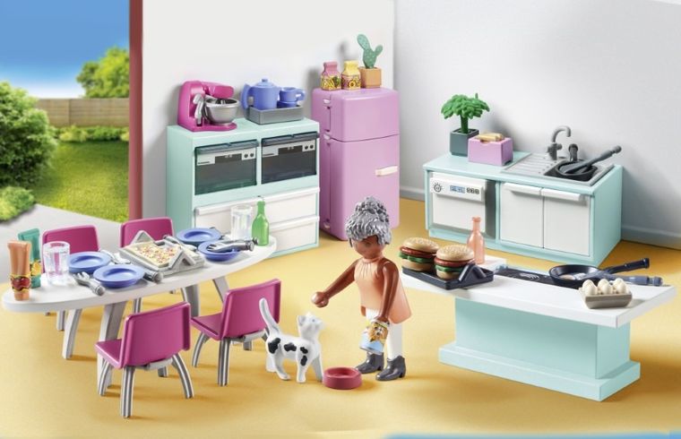 Playmobil, My Life, Bucatarie cu salon, 71608
