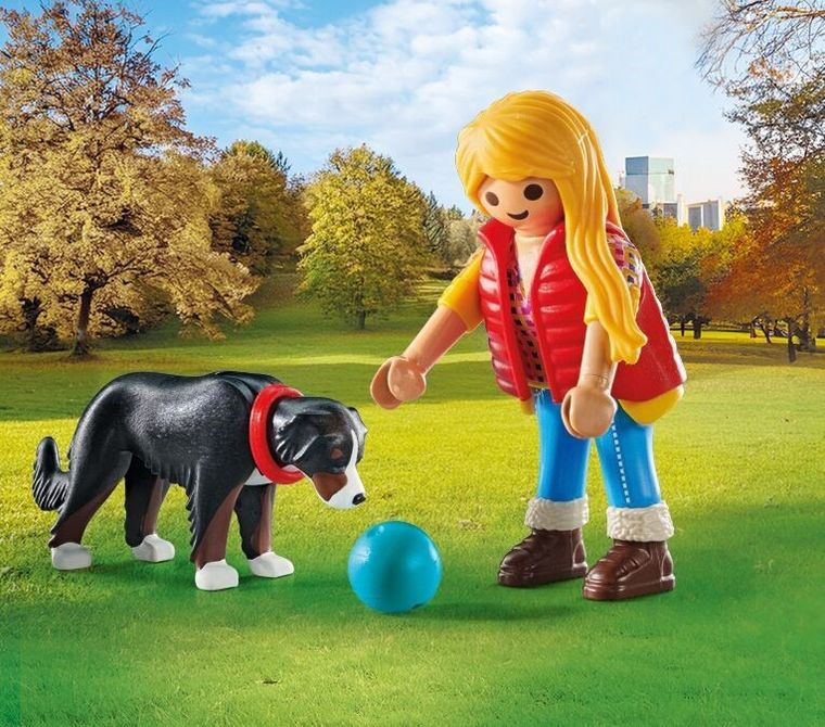 Playmobil, My Life, Fata cu caine ciobanesc, 71738
