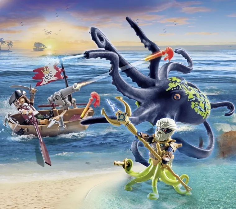 Playmobil, Pirates, Batalia cu caracatita uriasa, 71419