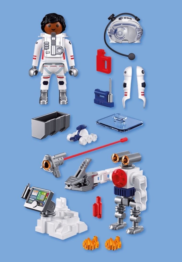 Playmobil, Space, Astronaut ESA cu un robot, 72014