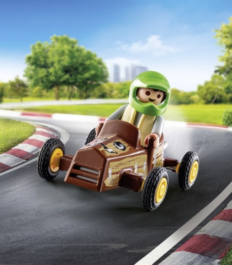 Playmobil, Special Plus, Copil cu masinuta kart, 71480