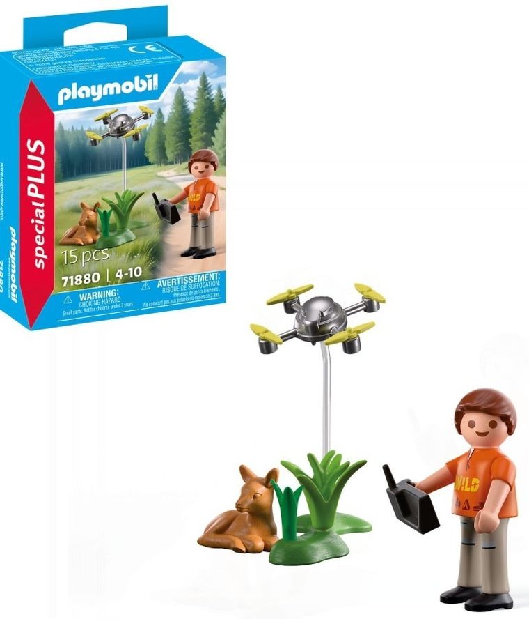 Playmobil, Special Plus, Salvarea unei caprioare cu o drona, 71880
