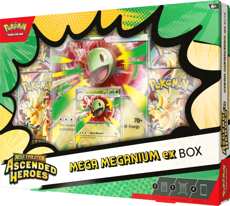 Pokemon TCG: Mega Evolution, Ascended Heroes, Mega Meganium ex Box, joc de carti
