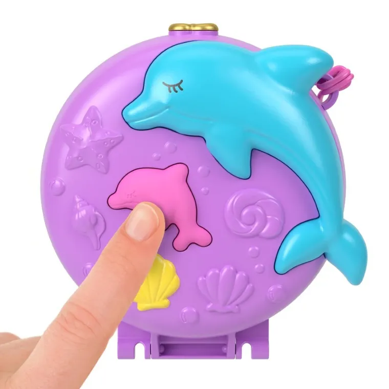 Polly Pocket, Dolphin Rescue & Play, set de joaca cu figurine si accesorii