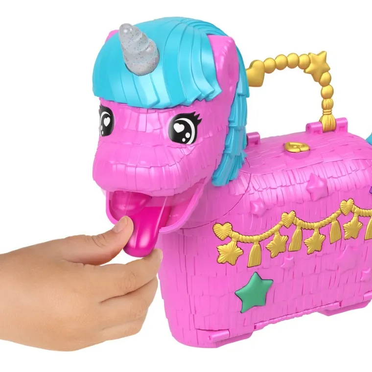 Polly Pocket, Unicorn Partyland, set de joaca cu papusi si accesorii