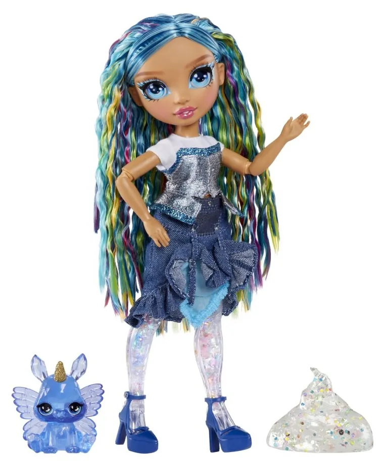 Rainbow High, Shimmers with Slime, Skyler, papusa fashion cu plastilina