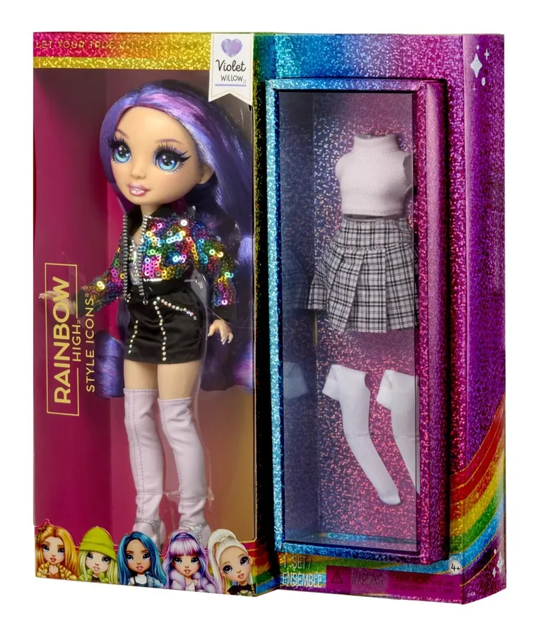 Rainbow High, Violet, papusa fashion