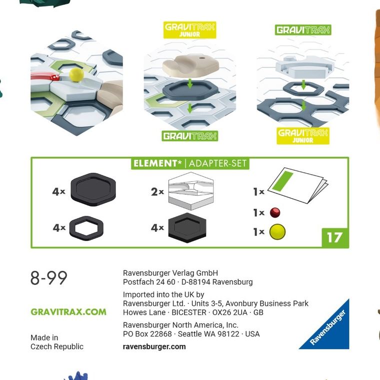 Ravensburger, GraviTrax Junior, Adapter, set suplimentar