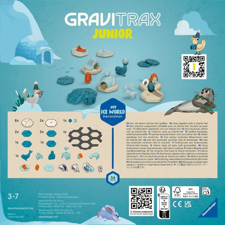 Ravensburger, GraviTrax Junior, Ice World, set suplimentar