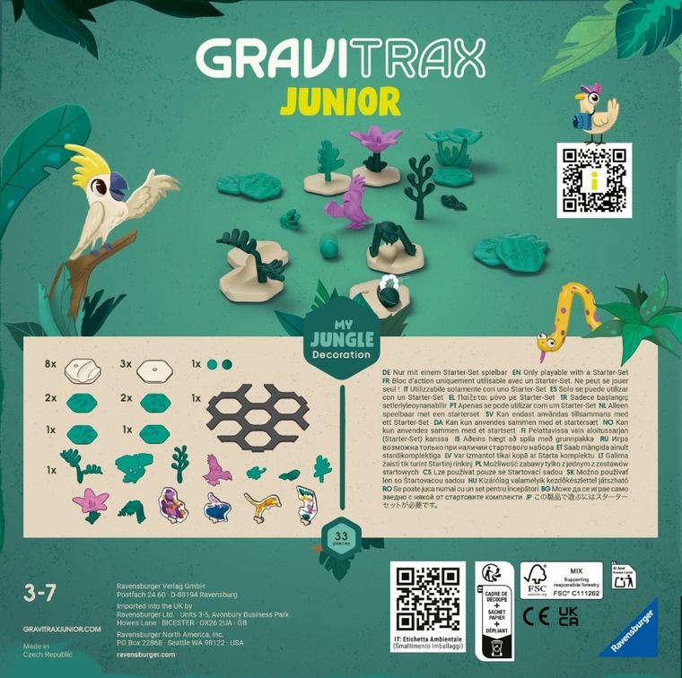 Ravensburger, GraviTrax Junior, Jungle, set suplimentar