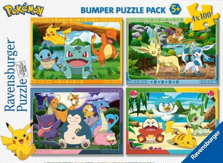 Ravensburger, Pokemon, puzzle, 4-100 piese