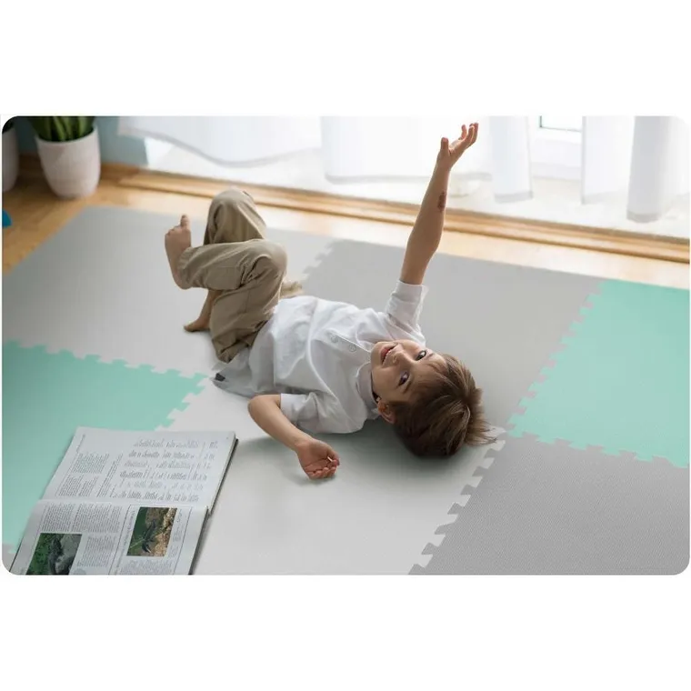 Ricokids, Covoras din spuma tip, puzzle, 180-180 cm, 9 buc.