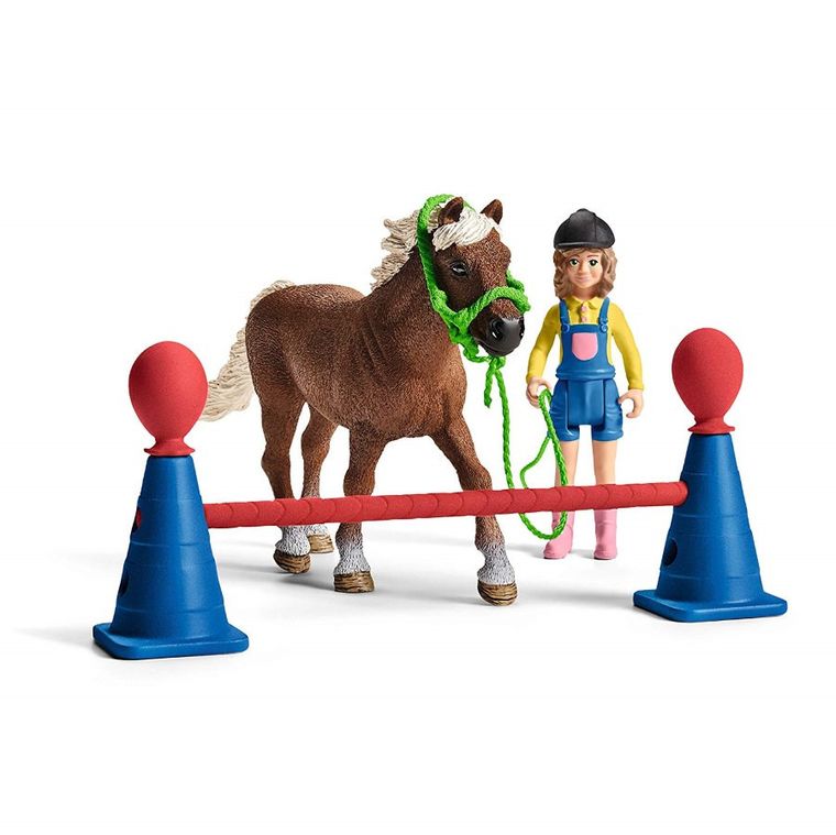 Schleich, Farm World, Antrenament de agilitate pentru ponei, set, 42481