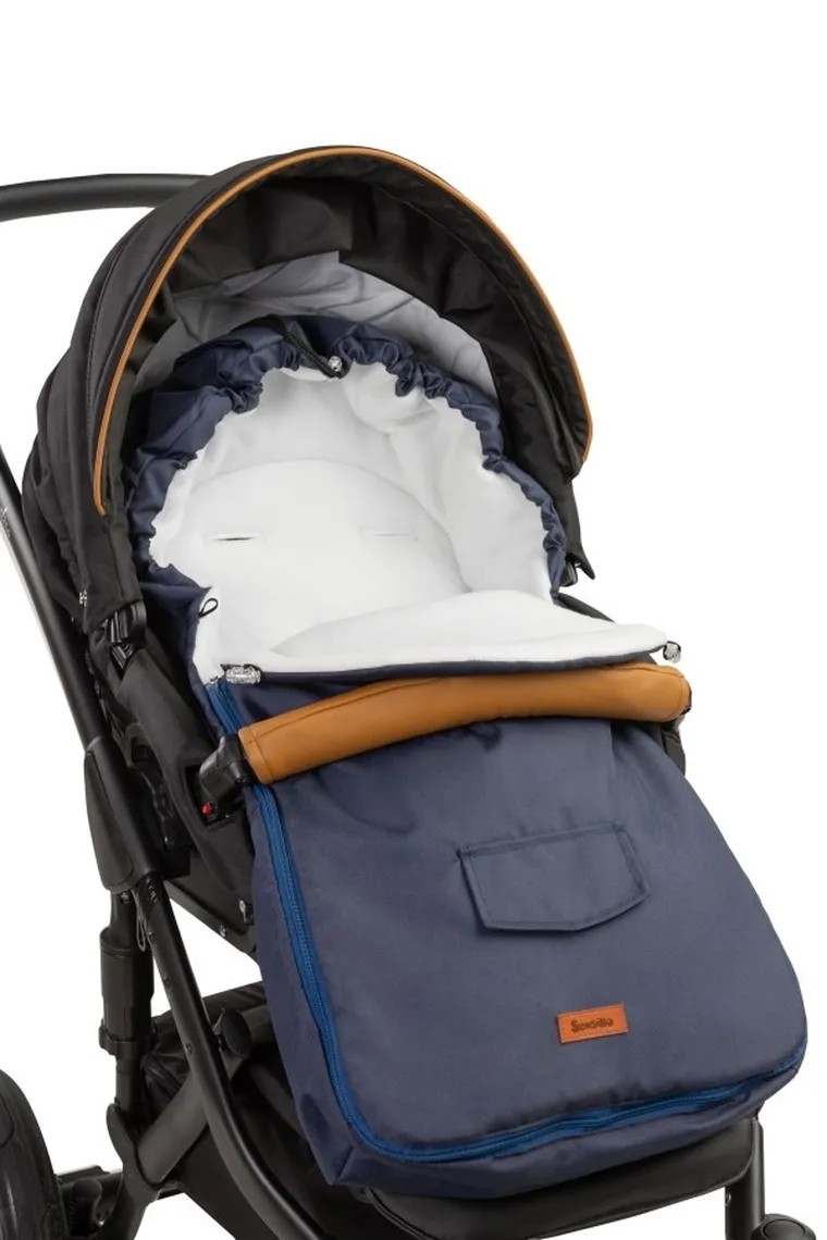 Sensillo, Sac de dormit polar pentru carucior, Bleumarin, 95-40 cm