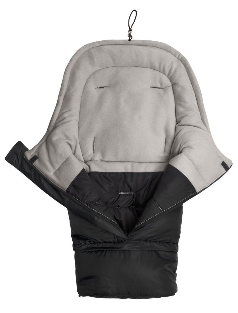 Sensillo, sac de dormit polar pentru carucior Combi 3-in-1, negru/gri
