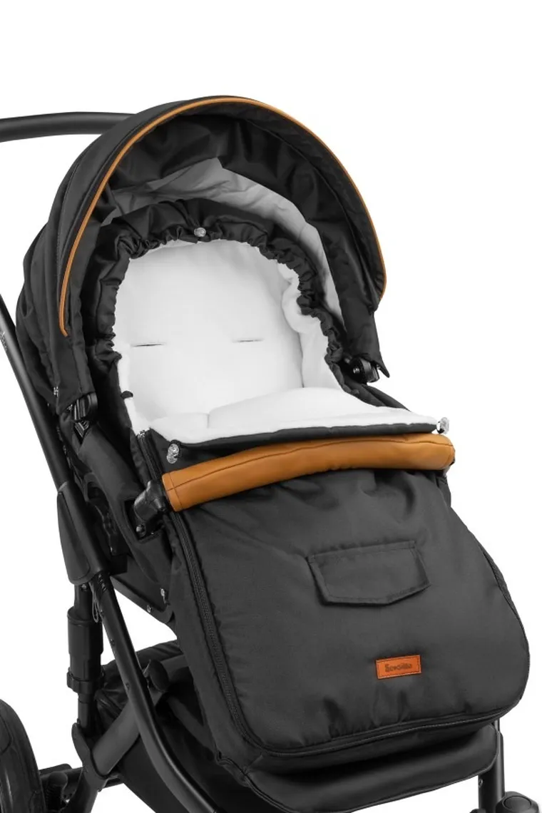 Sensillo, Sac de dormit polar pentru carucior, Negru, 95-40 cm