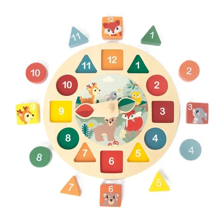 Smiki, ceas din lemn, puzzle din lemn