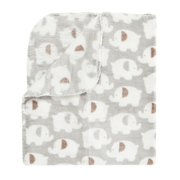 Smiki, Elefantel, paturica cu mascota, gri, 75-90 cm