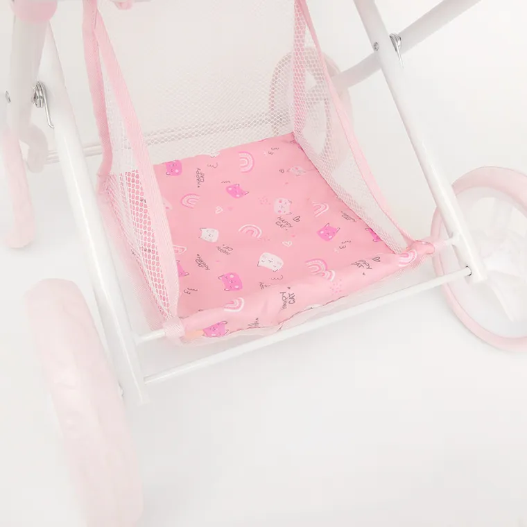 Smiki, Happy Cat, carucior multifunctional pentru papusi, roz