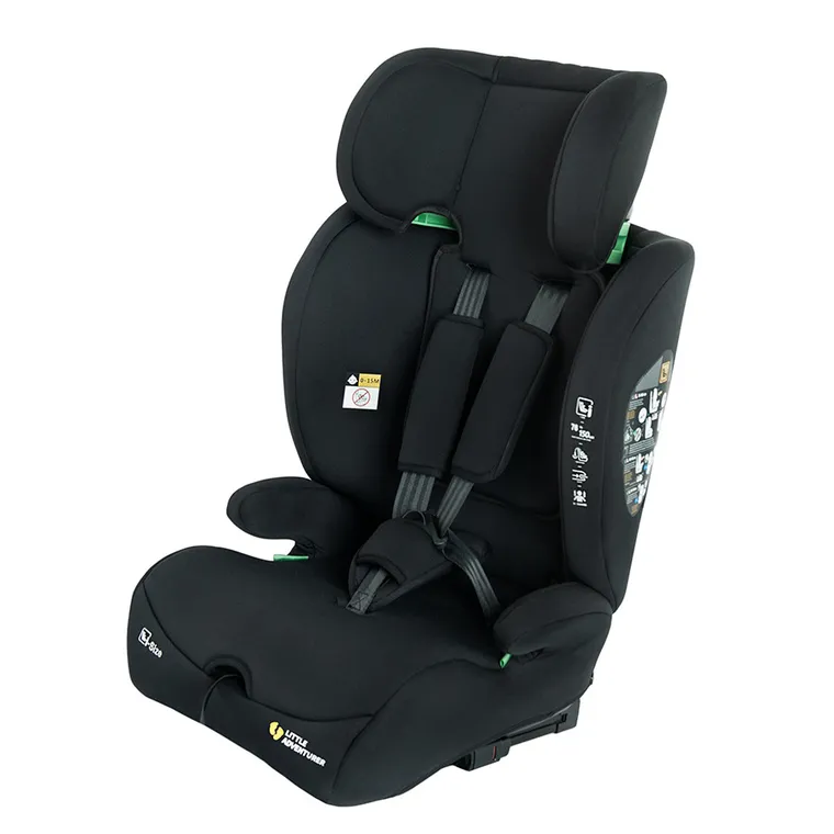 Smiki, Little Adventurer, scaun auto, iSize, negru, 76-150 cm