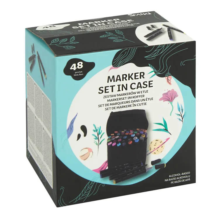 Smiki, markere in trusa, 48 buc.