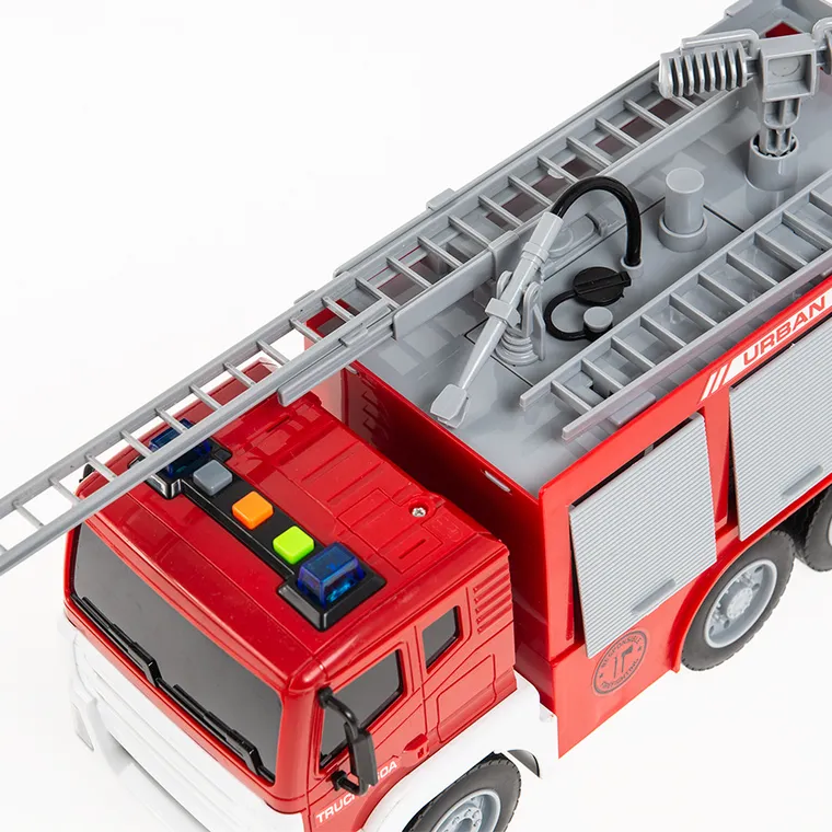 Smiki, Masinuta de pompieri, vehicul cu lumini si sunete, 1:12