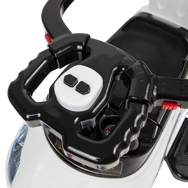 Smiki, Masinuta fara pedale cu maner, alb