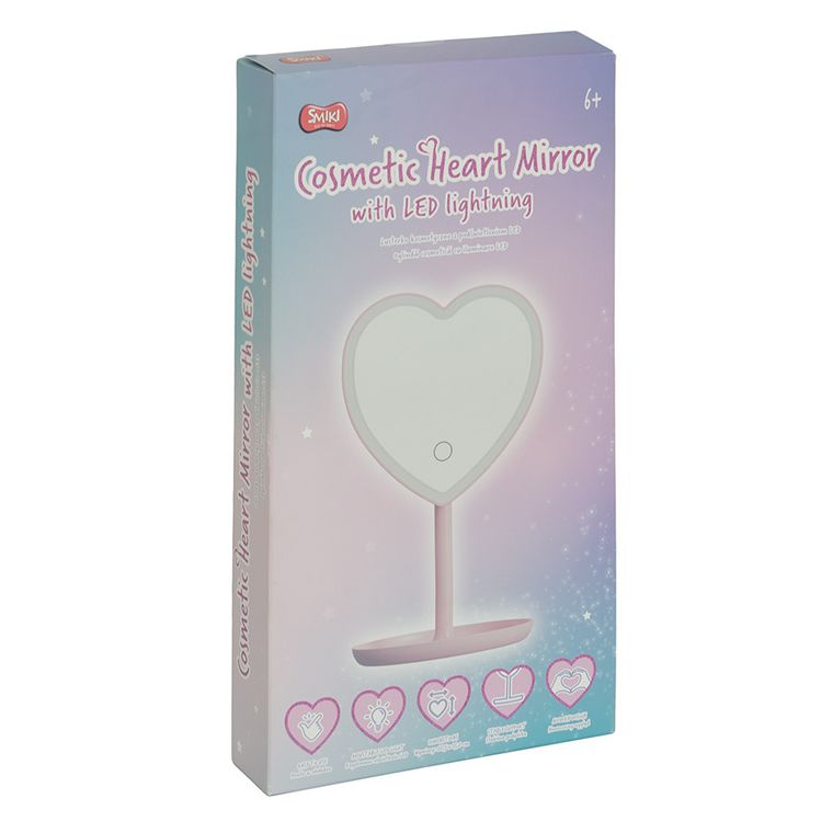 Smiki, oglinda cu lumini LED, inimioara