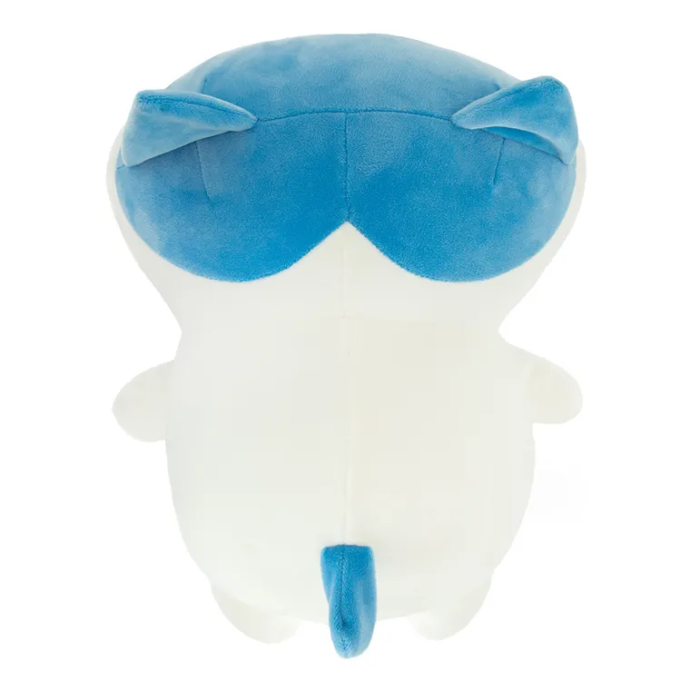 Smiki, Pisica, jucarie de plus, alb-albastru, 30 cm