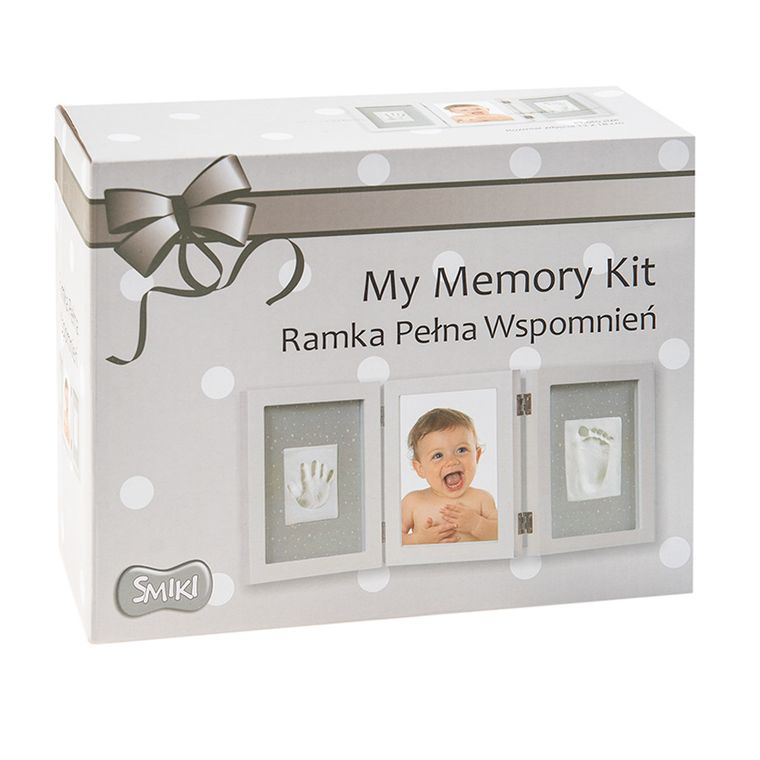 Smiki, Rama foto tripla cu amprenta bebe, 52 cm