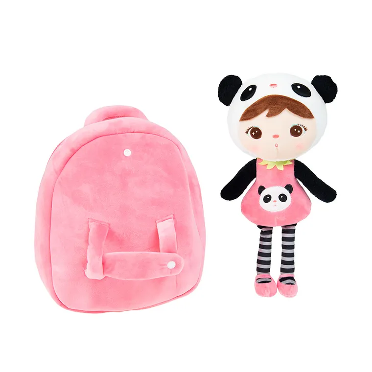 Smiki, rucsac cu papusa detasabila, roz