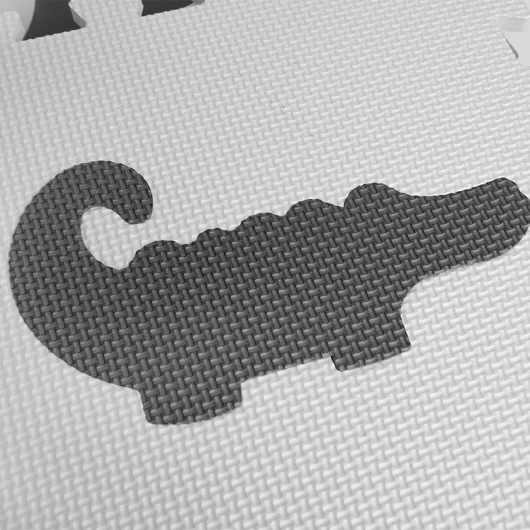 Smiki, saltea din spuma, alb-gri