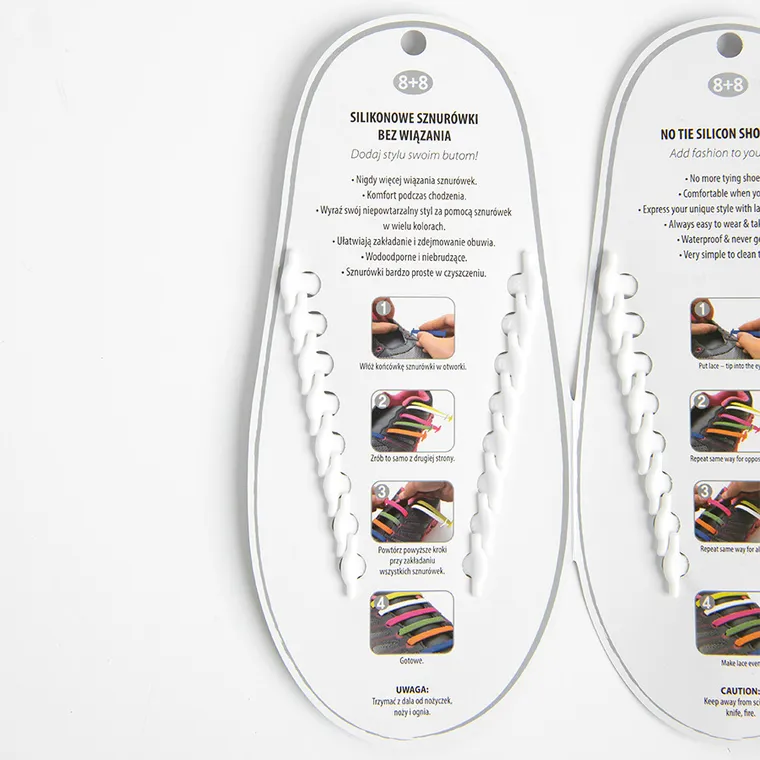 Smiki, sireturi din silicon fara legare, 8+8 alb