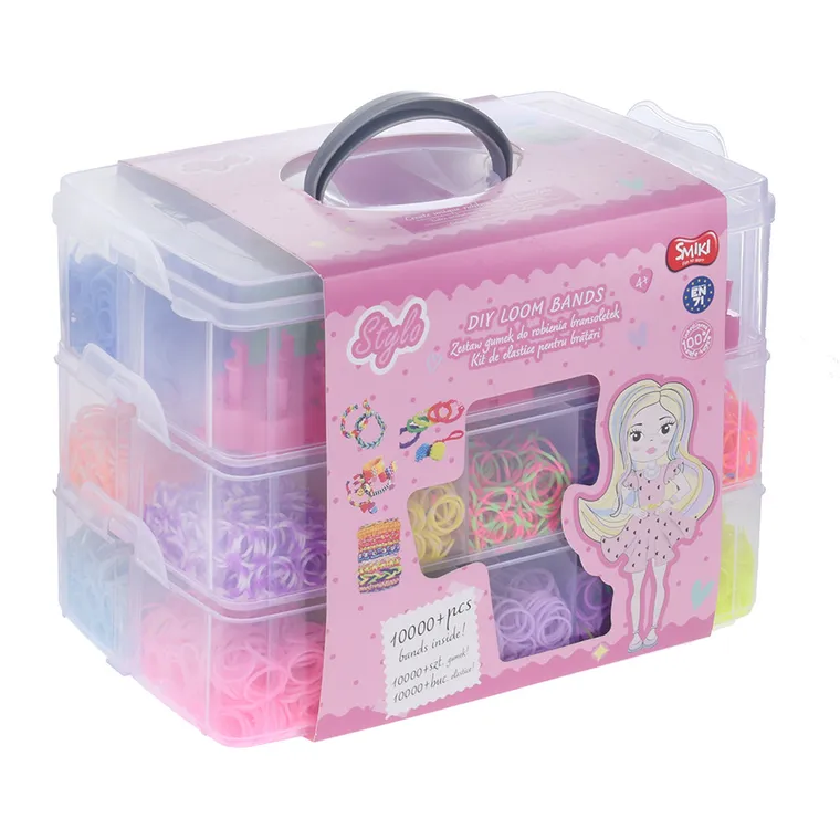 Smiki, Stylo, elastice pentru crearea de bratari, set creativ