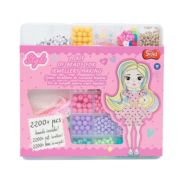 Smiki, Stylo, Margele de creat bijuterii, set creativ, 2200 elemente
