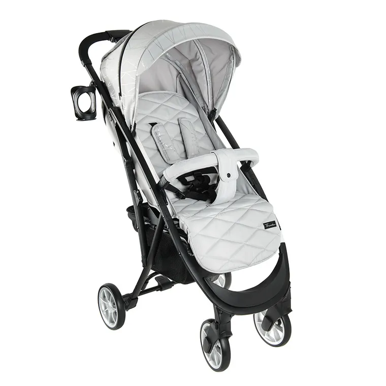 Smiki, Thunder Pro, carucior pentru copii, cadru negru, gri-argintiu