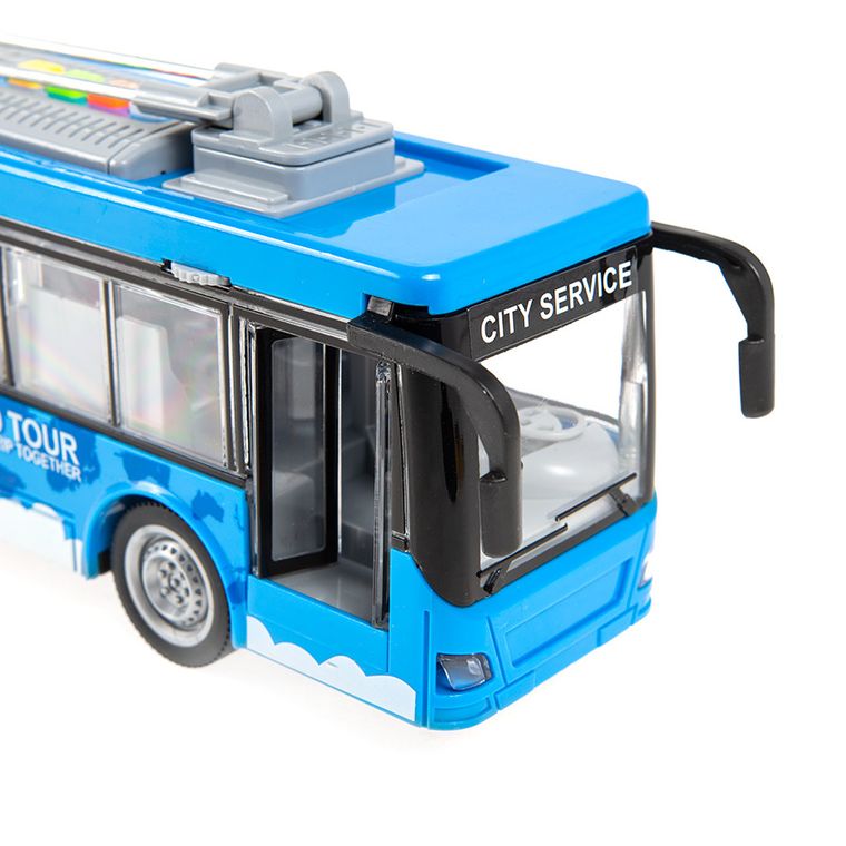 Smiki, Troleibuz, vehicul, cu lumini si sunete, portocaliu