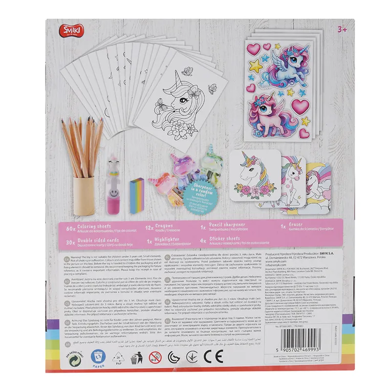 Smiki, Unicorn, set creativ si carte de colorat