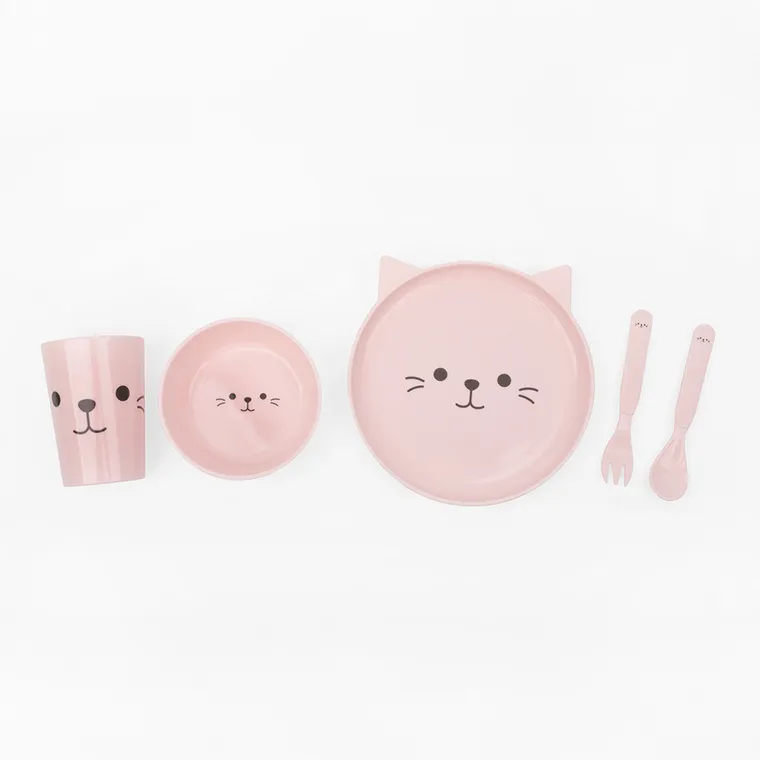 Smiki, Very Bunny, Pisicuta, set de vase din plastic