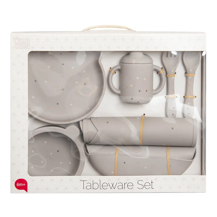 Smiki, Very Bunny, set de vase din silicon cu suport, 7 elemente