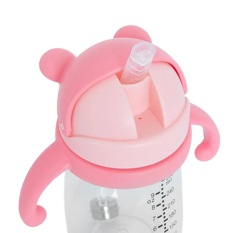 Smiki, Very Bunny, sticla cu pai, pisicuta, roz, 280 ml