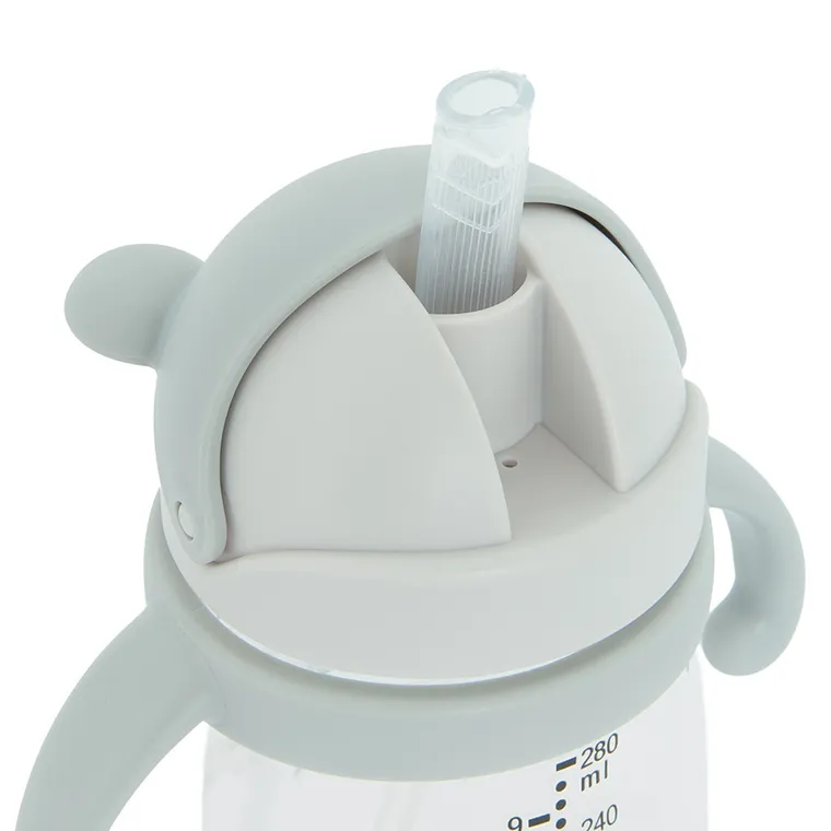 Smiki, Very Bunny, sticla cu pai, ursulet koala, gri, 280 ml