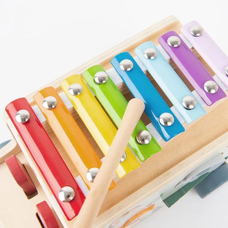 Smiki, Zookabee, Camion, xilofon si piese de potrivit, jucarie din lemn